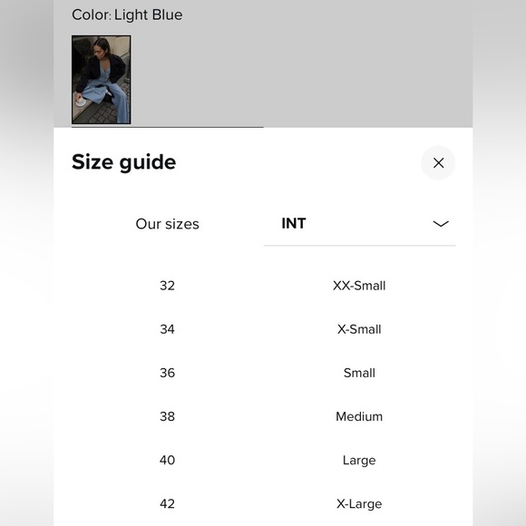 NA-KD Cotton Wide Low Waist Light Blue Jeans size US- 10(L), EU-40 - Picture 9 of 10